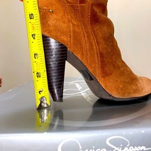 Suede knee high boots